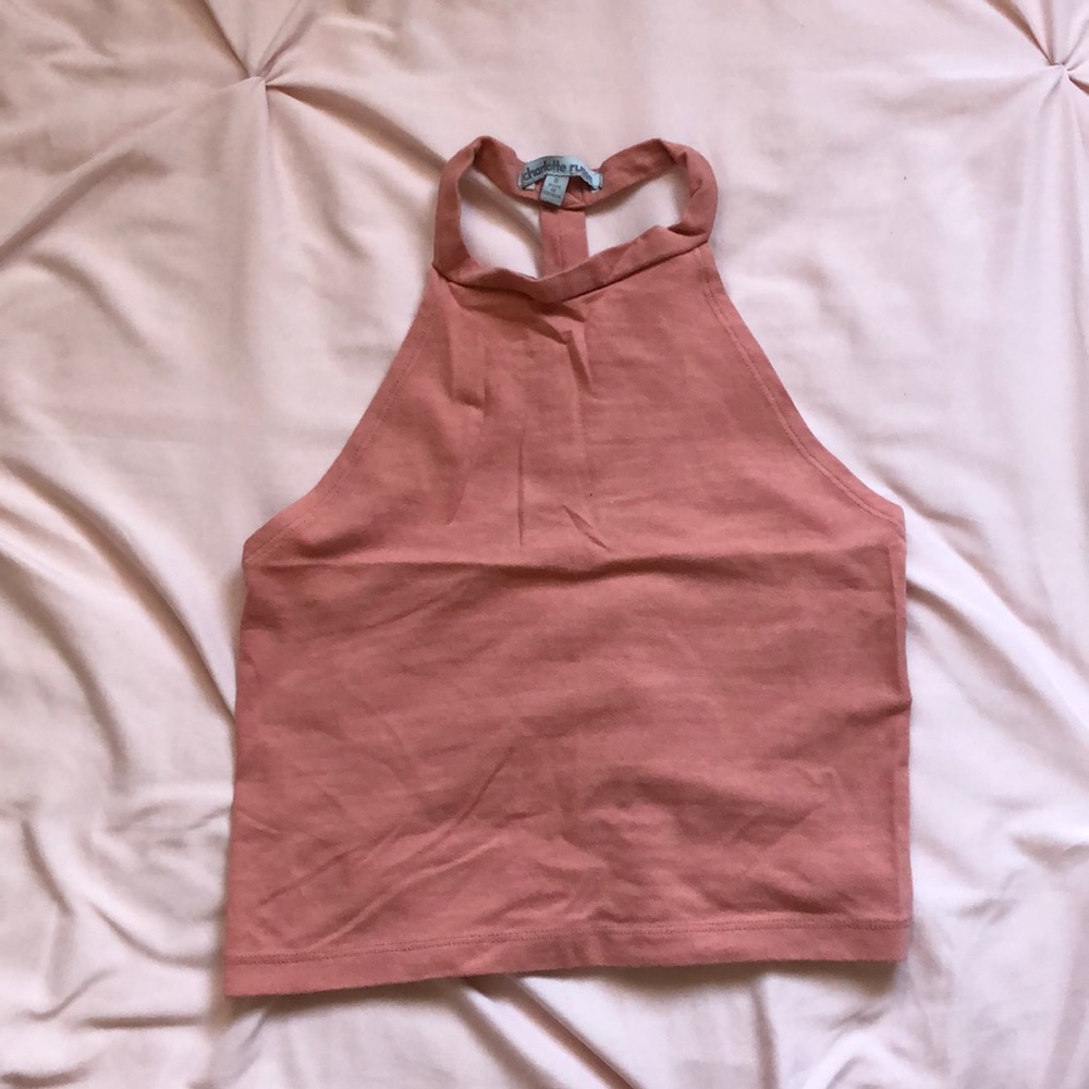 Charlotte Russe high neck crop tank size S